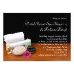 Spa/Massage/Pedicure Salon Scene Black/Colour Personalised Invites
