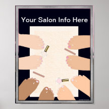 Spa Pedicure Party Poster Personalised