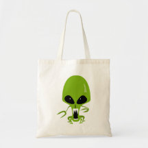 Space Alien Canvas Bag