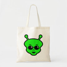Space Alien Canvas Bags