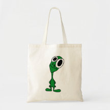 Space Alien Canvas Bags