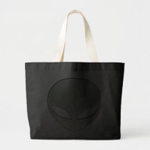 Space Alien Head Canvas Bag