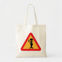Space Alien Sign Canvas Bag