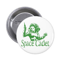 Space Cadet Green Pinback Buttons