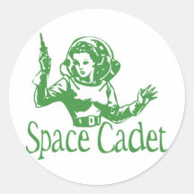 Space Cadet Green Round Sticker