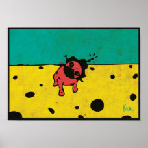 Space Pug at home. - Poster Print