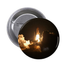Space Shuttle Night Launch Poster Pinback Buttons