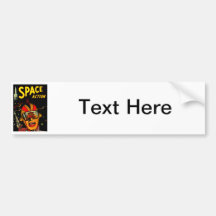 Spaceman Sci-Fi Astronaut Comic Art Bumper Sticker