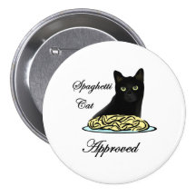 Spaghetti Cat Approved Pin
