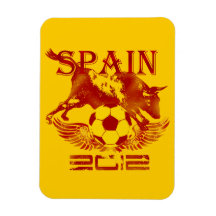 Spain 2012 grunge soccer football fans champions vinyl magnet