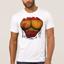 Spain Flag Muscles Body  Ripped Funny T-Shirt