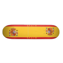 Spain Flag Skateboard