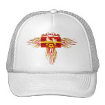 Spain soccer futbol fire logo tees and gifts mesh hats