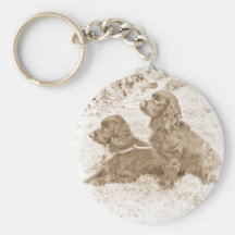 SPANIELS  KEYRING KEYCHAINS