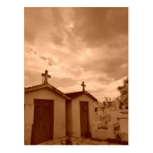 Spanish cemetery post card