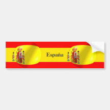 Spanish Flag Bumper Sticker