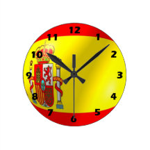 Spanish Flag Wall Clock