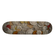 Spare change skateboard deck