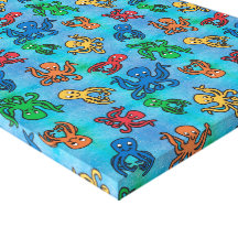 Sparkle Octopus Stretched Canvas Prints