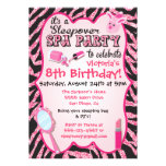Sparkle Sleepover Spa Birthday Party Invitations