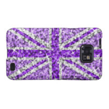 'Sparkle' UK Purple Samsung Galaxy S barely there Galaxy S2 Cover