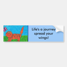 Sparkles Sparkles and the Butterfly Bumper Sticker