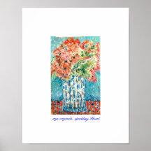 Sparkling Floral Poster