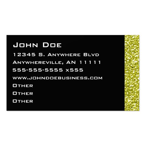 Sparkling Gold Border Business Card
