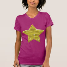 Sparkling Gold Star T Shirts