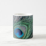 Sparkly Black Peacock Feather Still Life Mug