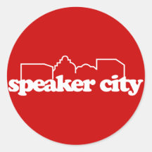 Speaker City old school Round Sticker