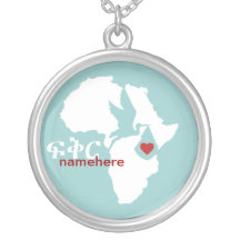 Special Delivery - Amharic Adoption - blue Personalized Necklace