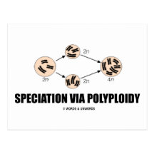 Speciation Via Polyploidy (Evolution) Post Cards