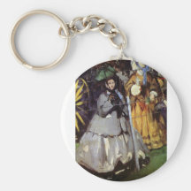 Spectators at the races by Edouard Manet Keychains