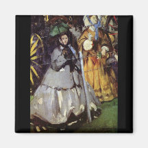 Spectators at the races by Edouard Manet Magnets