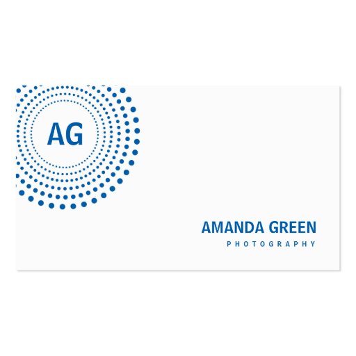 Spectrum Monogram Business Card (Blue)