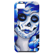 Spectrum Series - Blue Sugar Skull Girl iPhone 5 Case