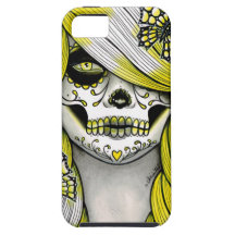 Spectrum Series - Yellow Sugar Skull Girl Case For The iPhone 5