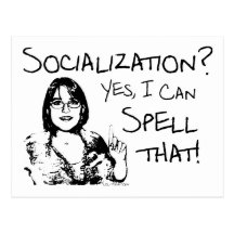 Spelling Socialisation Postcard