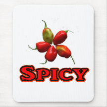 Spicy Five Habanero Hot Pepper Design Mousepad