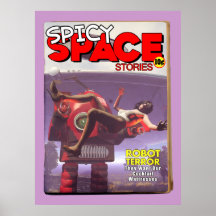 Spicy Space Stories Fake Pulp Cover Print