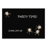 Spider Halloween Party Felt Invitation invitations