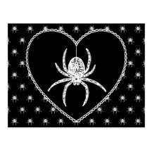 Spider Heart Post Cards