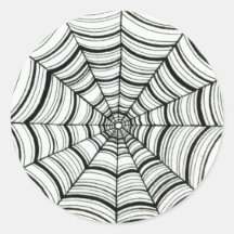 Spiderweb Round Sticker