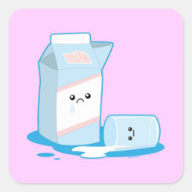 Spilled Milk Square Sticker