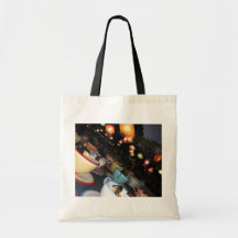 Spinning at Night Canvas Bags