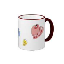 Spiral doodle creatures mugs