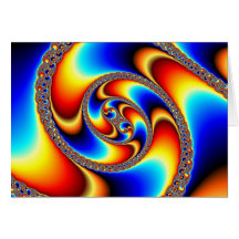 Spiral Galaxy - Fractal Art Greeting Card