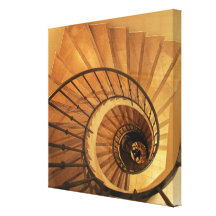Spiral staircase gallery wrapped canvas