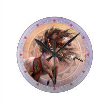 Spirit Warrior Wall Clock